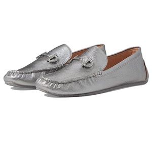 Cole Haan Womens Tully Driver Leather Embossed Loafers